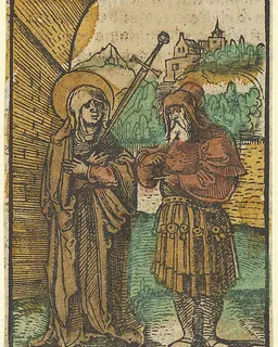 The Virgin as Master Dolorosa and Simeon, from Das Plenarium by Hans Schäufelein