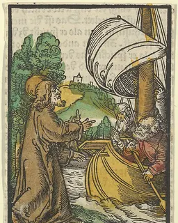 Christ Calming the Storm on Lake Tiberias, from Das Plenarium by Hans Schäufelein