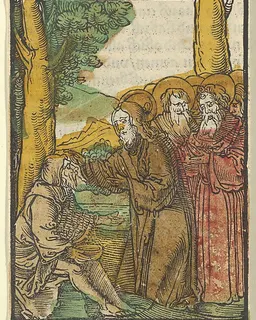 Christ Healing the Blind, from Das Plenarium by Hans Schäufelein