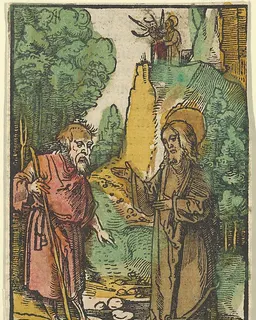 The Temptation of Christ, from Das Plenarium by Hans Schäufelein