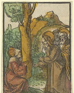 Christ and the Woman of Canaan, from Das Plenarium by Hans Schäufelein
