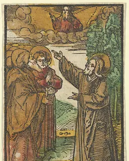Christ Talking about his Return to the Father, from Das Plenarium by Hans Schäufelein