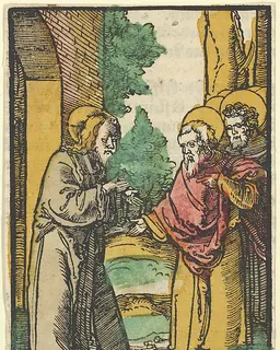 Christ Talking to the Disciples, 3, from Das Plenarium by Hans Schäufelein