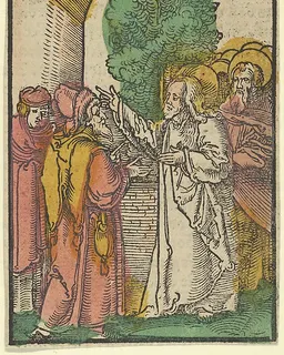 Parable of the Pharisees and the Tax-Collector, from Das Plenarium by Hans Schäufelein