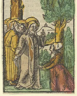 Christ and the Woman Issuing Blood, from Das Plenarium by Hans Schäufelein