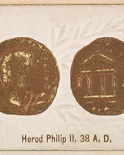 Herod Philip II, 38 A.D., from the Ancient Coins series (N180) issued by Wm. S. Kimball & Co. by William S. Kimball & Company