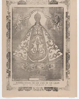 Broadsheet with image of Our Lady of San Juan de los Lagos, venerated in Jalisco by José Guadalupe Posada
