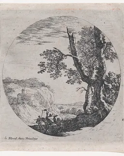 Landscape with the Flight into Egypt by Anonymous, French, 17th century