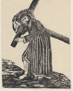Christ carrying the cross by Anonymous, Mexican