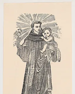 St Anthony of Padua holding the Christ child by Anonymous