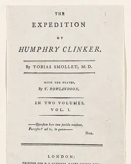 Title Page, from Tobias Smollett's "The Expedition of Humphry Clinker" (London, 1793), Vol. 1 by Thomas Rowlandson