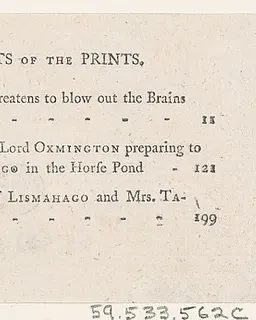List of Plates VIII-X, from Tobias Smollett's "The Expedition of Humphry Clinker" (London, 1793), Vol. 1 by Thomas Rowlandson