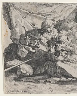 The Rest on the Flight into Egypt by Gerrit Pietersz. Sweelink