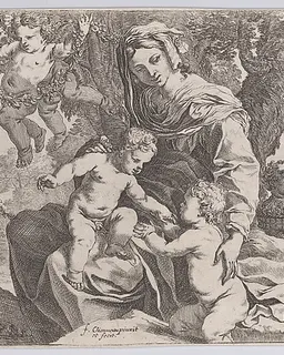 Virgin and Child with John the Baptist by François Chauveau