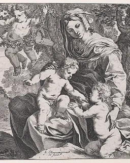 The Virgin with Christ Child and Saint John the Baptist by François Chauveau