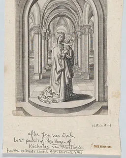 Virgin and Child in a Church, also known as the Van Maelbeke Virgin by Wierix