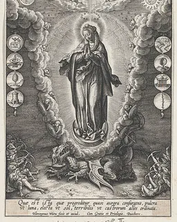 The Virgin with the Symbols of the Lauretanian Litany by Hieronymus (Jerome) Wierix