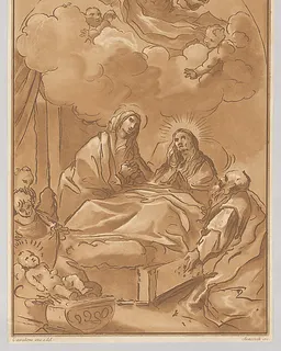 The Death of Saint Anne by Andrea Scacciati