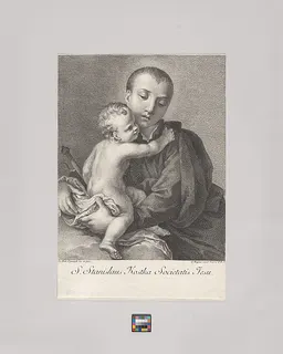Saint Stanislaus Kostka holding the Christ child in his arms by Joseph Wagner