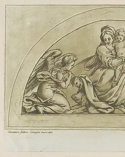 Virgin and child flanked by angels by Stefano Mulinari