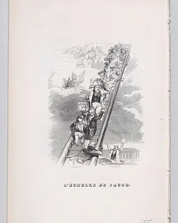 Jacob's Ladder, from "The Complete Works of Béranger" by J. J. Grandville