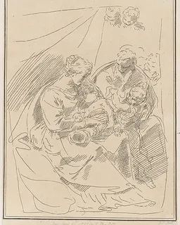 The Holy Family with the infant Saint John the Baptist by Giuseppe Canale