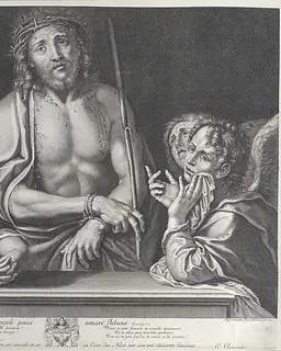 Ecce Homo with three angels by Gilles Rousselet