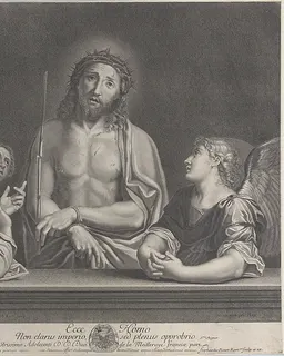 Ecce Homo with three angels by Etienne Picart