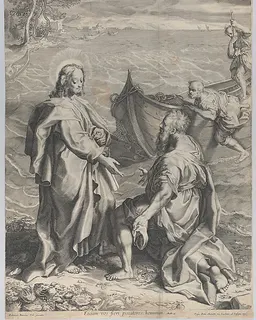 Christ and Saint Peter by Anonymous