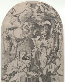 The rest on the flight into Egypt by Francesco Brizio