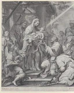 The Adoration of the Magi by Benoit Farjat