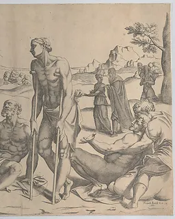Christ healing the sick by Anonymous