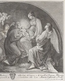 Adoration of Christ by Saint Francis by Anonymous