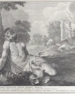 Job rebuked by his wife by Pietro Monaco