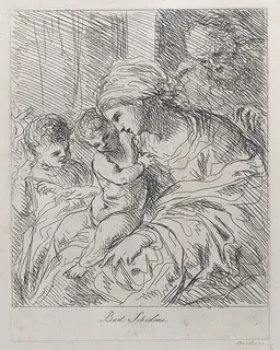 The Holy Family with Saint John the Baptist by Anonymous