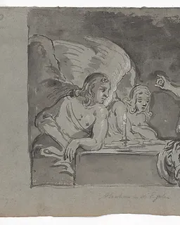 Abraham Entertaining the Three Angels by Leonaert Bramer