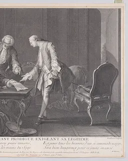 The Prodigal Son Demanding his Inheritance by René Gaillard