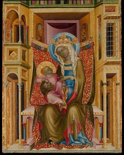 Virgin and Child Enthroned by Bohemian Painter