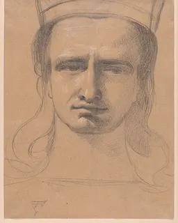 Head of King Solomon (recto); Classical Head (verso) by Benjamin Robert Haydon