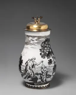 Jug with baptism of Christ by Wölfgang Rössler