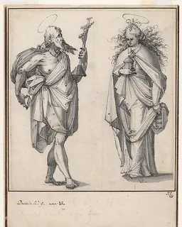 Saint Jerome and Mary Magdalene by Monogrammist VBL