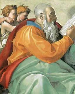 The Prophet Zechariah (Sistine Chapel) by Michelangelo Buonarroti