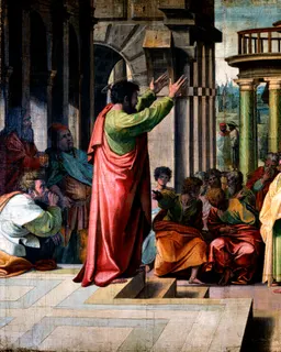 Paul Preaching at Athens by Raffaello Sanzio da Urbino