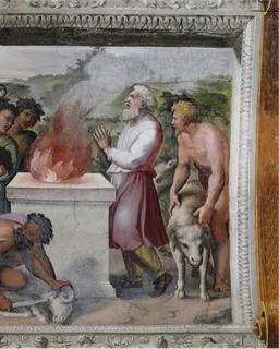 The Sacrifice of Noah (Vatican Loggia) by Raffaello Sanzio da Urbino