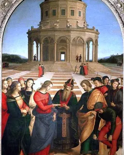 Marriage of the Virgin (Lo Sposalizio) by Raffaello Sanzio da Urbino