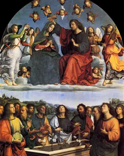 Coronation of the Virgin (Oddi Altarpiece) by Raffaello Sanzio da Urbino