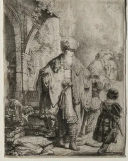 Abraham Casting Out Hagar and Ishmael by Rembrandt van Rijn