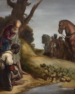 The Baptism of the Ethiopian Eunuch by Rembrandt van Rijn