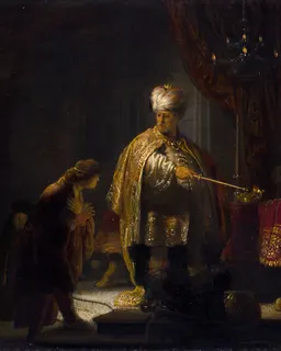 Daniel and Cyrus before the Idol of Bel by Rembrandt van Rijn