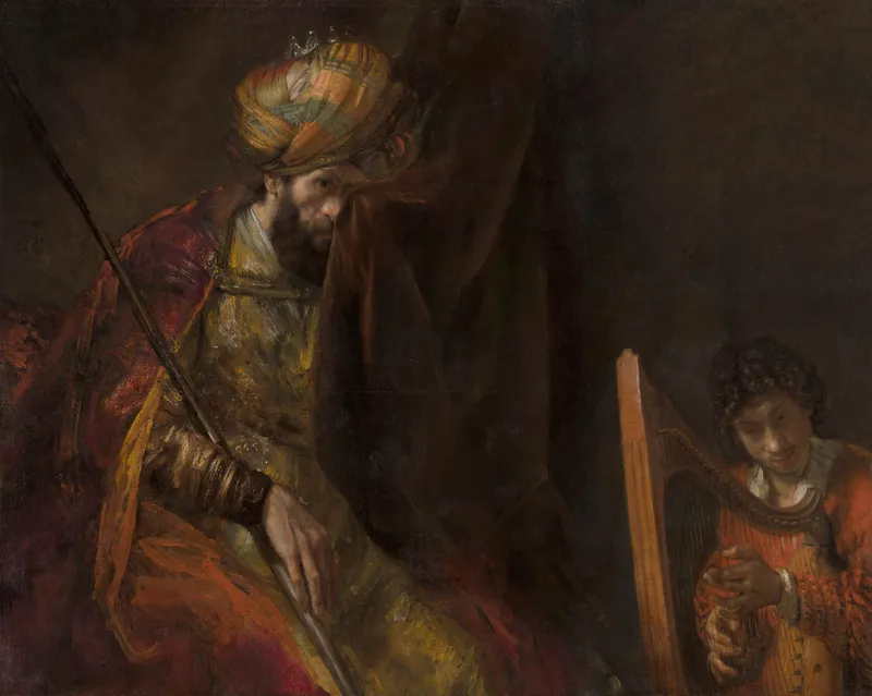 David Playing the Harp Before Saul